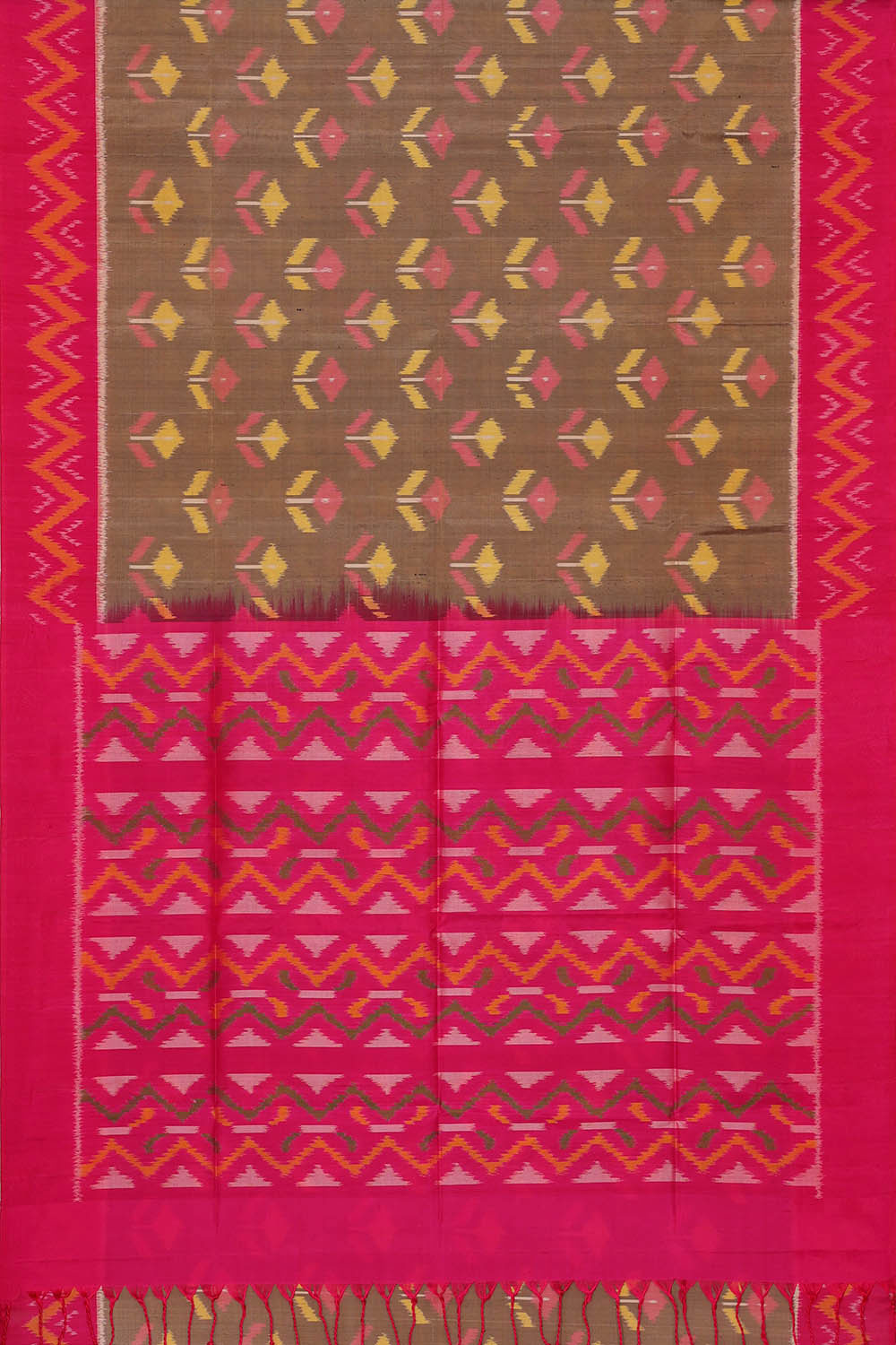 Image of Brown Silk Saree